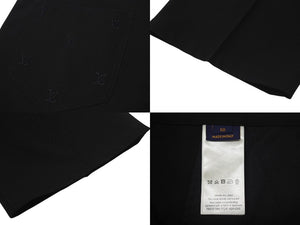 極美品 LOUIS VUITTON ルイヴィトン Wool Slacks ウール スラック サイズ 50 ブラック メンズ RM251MM 中古 4c072461