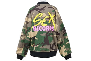 極美品 CHROMEHEARTS クロムハーツ MATTYBOY SexRecords ボンバージャケット ダガーファスナー クロスボタン サイズM 中古 4c067405