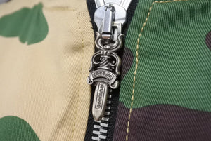 極美品 CHROMEHEARTS クロムハーツ MATTYBOY SexRecords ボンバージャケット ダガーファスナー クロスボタン サイズM 中古 4c067405