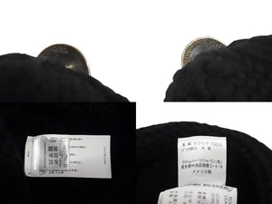 極美品 ChromeHearts クロムハーツ レザーパッチビーニー カシミヤニットキャップ BSフレアパッチフレアボール付き 中古 4c067406