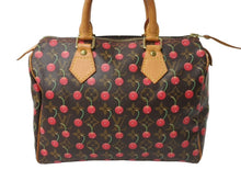 Load image into Gallery viewer, LOUIS VUITTON ルイヴィトン スピーディ25 ハンドバッグ M95009 村上隆 モノグラムチェリー ブラウン 美品 中古 4c067409