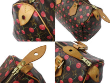 Load image into Gallery viewer, LOUIS VUITTON ルイヴィトン スピーディ25 ハンドバッグ M95009 村上隆 モノグラムチェリー ブラウン 美品 中古 4c067409