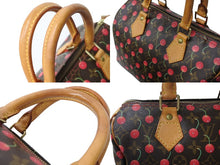 Load image into Gallery viewer, LOUIS VUITTON ルイヴィトン スピーディ25 ハンドバッグ M95009 村上隆 モノグラムチェリー ブラウン 美品 中古 4c067409