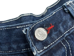 新品未使用 VINTAGE RUFF RYDERS ラフライダーズ デニムショートパンツ サイズ32 DIRTY DENIM デッドストック コットン 中古 4c067423