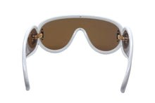 Load image into Gallery viewer, 新品未使用 LOEWE ロエベ サングラス アイウェア サイズ140▫︎0 145 ゴールド金具 ホワイト 中古 4c067426