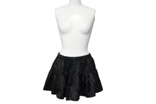 Load image into Gallery viewer, 極美品 CHROME HEARTS クロムハーツ マルチロゴ フレア ミニ スカート ブラック シルク ロゴ CHクロス BSフレア 中古 4c067437