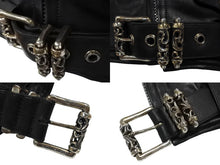 Load image into Gallery viewer, CHROME HEARTS クロムハーツ JJ DEAN ライダースジャケット サイズM ブラック レオパード ハラコ レザー シルバー925 美品 中古 4c067438