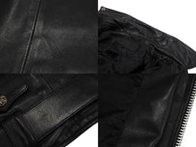 Load image into Gallery viewer, CHROME HEARTS クロムハーツ JJ DEAN ライダースジャケット サイズM ブラック レオパード ハラコ レザー シルバー925 美品 中古 4c067438