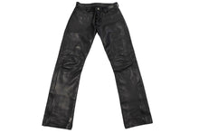 Load image into Gallery viewer, CHROME HEARTS クロムハーツ フレアニー カーペンター レザーパンツ ブラック シルバー925 ロゴ サイズ33 美品 中古 4c067446