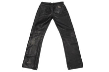 Load image into Gallery viewer, CHROME HEARTS クロムハーツ フレアニー カーペンター レザーパンツ ブラック シルバー925 ロゴ サイズ33 美品 中古 4c067446