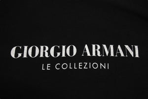 GIORGIO ARMANI ジョルジオアルマーニ 長袖Tシャツ イタリア製 コットン ブラック ホワイト サイズM 美品 中古 4c067461