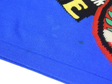 Load image into Gallery viewer, GIANNI VERSACE ジャンニ ヴェルサーチ オーバーサイズニット 1990s ウール ブルー マルチカラー サイズ42 美品 中古 4c067467
