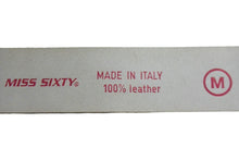 Load image into Gallery viewer, MISS SIXTY ミスシックスティ ベルト バックル イタリア製 サイズM レザー ホワイト ピンク 美品 中古 4c067473