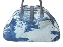 Load image into Gallery viewer, Christian Dior クリスチャンディオール サドル ハンドバッグ ガリアーノ期 MA0090 キャンバス ムートン ブルー 美品 中古 4c067477