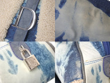 Load image into Gallery viewer, Christian Dior クリスチャンディオール サドル ハンドバッグ ガリアーノ期 MA0090 キャンバス ムートン ブルー 美品 中古 4c067477