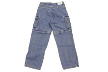 Load image into Gallery viewer, 新品未使用 Billionaire Boys Club ビリオネアボーイズクラブ 2WAY ウォッシュドデニム カーゴパンツ ブルー デニム ICEJP241P002 サイズM 中古 4c067481