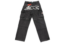 Load image into Gallery viewer, 新品未使用 Billionaire Boys Club ビリオネアボーイズクラブ 2WAY ウォッシュドデニム カーゴパンツ ブラック デニム ICEJP241P002 サイズM 中古 4c067482