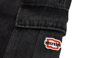 新品未使用 Billionaire Boys Club ビリオネアボーイズクラブ 2WAY ウォッシュドデニム カーゴパンツ ブラック デニム ICEJP241P002 サイズM 中古 4c067482
