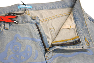 新品未使用 Billionaire Boys Club ICECREAM ビリオネアボーイズクラブ ICEJP241P001 サイズL ウォッシュドデニムパンツ 4c067484