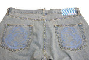 新品未使用 Billionaire Boys Club ICECREAM ビリオネアボーイズクラブ ICEJP241P001 サイズL ウォッシュドデニムパンツ 4c067484