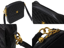 Load image into Gallery viewer, CHANEL シャネル マトラッセ ショルダーバッグ ココマーク 2番台 キャビアスキン ブラック ゴールド金具 美品 中古 4c067494