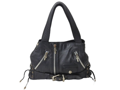ChromeHearts クロムハーツ CH Plain JJDean Bag プレインJJディーンバッグ レザー シルバー925 ブラック 美品 中古 4c067513