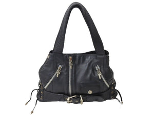 ChromeHearts クロムハーツ CH Plain JJDean Bag プレインJJディーンバッグ レザー シルバー925 ブラック 美品 中古 4c067513