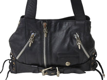 Load image into Gallery viewer, ChromeHearts クロムハーツ CH Plain JJDean Bag プレインJJディーンバッグ レザー シルバー925 ブラック 美品 中古 4c067513