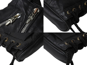 ChromeHearts クロムハーツ CH Plain JJDean Bag プレインJJディーンバッグ レザー シルバー925 ブラック 美品 中古 4c067513
