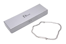 Load image into Gallery viewer, 極美品 Dior ディオール ネックレス チョーカー 重量17.3g シルバーカラー メタル ラインストーン アクセサリー 中古 4c067540