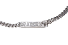 Load image into Gallery viewer, 極美品 Dior ディオール ネックレス チョーカー 重量17.3g シルバーカラー メタル ラインストーン アクセサリー 中古 4c067540