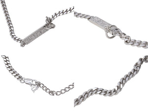 極美品 Dior ディオール ネックレス チョーカー 重量17.3g シルバーカラー メタル ラインストーン アクセサリー 中古 4c067540