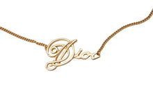 Load image into Gallery viewer, Christian Dior クリスチャンディオール グラフィティ ロゴ ネックレス ゴールド 6.4g メッキ アクセサリー ジュエリー 美品 中古 4c067541