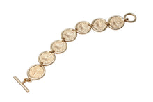 Load image into Gallery viewer, 極美品 Christian Dior クリスチャンディオール ブレスレット 全長19.5cm 幅2.2cm ゴールドカラー メタル アクセサリー 中古 4c067542