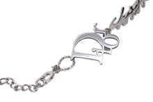 Load image into Gallery viewer, Christian Dior クリスチャンディオール ブレスレット 全長23cm ロゴデザイン シルバーカラー メタル アクセサリー 美品 中古 4c067544