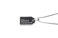 Load image into Gallery viewer, 極美品 Dior ディオール ネックレス チョーカー Dior couture ディオール クチュール シルバーカラー ブラック メタル 中古 4c067546