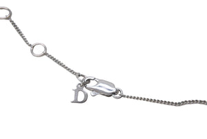 極美品 Dior ディオール ネックレス チョーカー Dior couture ディオール クチュール シルバーカラー ブラック メタル 中古 4c067546