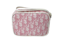 Load image into Gallery viewer, 新品未使用 Christian Dior クリスチャンディオール ポーチ CM1013 ヴィンテージ トロッター柄 ピンク シルバー金具 中古 4c067556