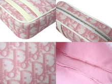 Load image into Gallery viewer, 新品未使用 Christian Dior クリスチャンディオール ポーチ CM1013 ヴィンテージ トロッター柄 ピンク シルバー金具 中古 4c067556