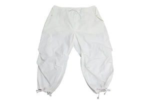 CHROME HEARTS クロムハーツ パラシュートパンツ ポリアミド ホワイト シルバー925金具 ONE SIZE 美品 中古 4c067584