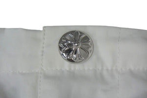 CHROME HEARTS クロムハーツ パラシュートパンツ ポリアミド ホワイト シルバー925金具 ONE SIZE 美品 中古 4c067584