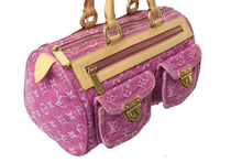 Load image into Gallery viewer, 極美品 LOUIS VUITTON ルイヴィトン ネオスピーディ ハンドバッグ M95214 モノグラムデニム ゴールド金具 ピンク 中古 4c067590