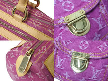 Load image into Gallery viewer, 極美品 LOUIS VUITTON ルイヴィトン ネオスピーディ ハンドバッグ M95214 モノグラムデニム ゴールド金具 ピンク 中古 4c067590