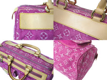 Load image into Gallery viewer, 極美品 LOUIS VUITTON ルイヴィトン ネオスピーディ ハンドバッグ M95214 モノグラムデニム ゴールド金具 ピンク 中古 4c067590