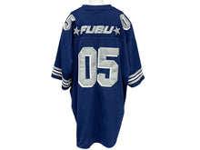 Load image into Gallery viewer, FUBU フブ フットボール ジャージ 半袖Tシャツ KOREA製 メッシュ ネイビー グレー ホワイト サイズXXL 美品 中古 4c067592