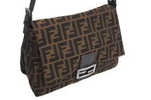 画像をギャラリービューアに読み込む, FENDI フェンディ マンマバケット ハンドバッグ ズッカ柄 ズッカブラウン シルバー金具 美品 中古 4c067595 