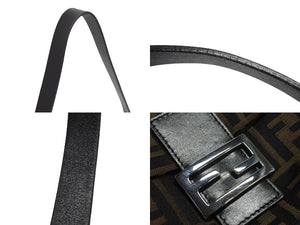 FENDI フェンディ マンマバケット ハンドバッグ ズッカ柄 ズッカブラウン シルバー金具 美品 中古 4c067595 