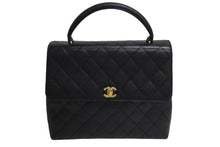 Load image into Gallery viewer, 極美品 CHANEL シャネル マトラッセ ココマーク ハンドバッグ 7番台 フランス製 キャビアスキン ブラック ゴールド 中古 4c067602