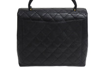 Load image into Gallery viewer, 極美品 CHANEL シャネル マトラッセ ココマーク ハンドバッグ 7番台 フランス製 キャビアスキン ブラック ゴールド 中古 4c067602