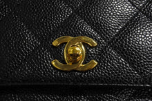 Load image into Gallery viewer, 極美品 CHANEL シャネル マトラッセ ココマーク ハンドバッグ 7番台 フランス製 キャビアスキン ブラック ゴールド 中古 4c067602